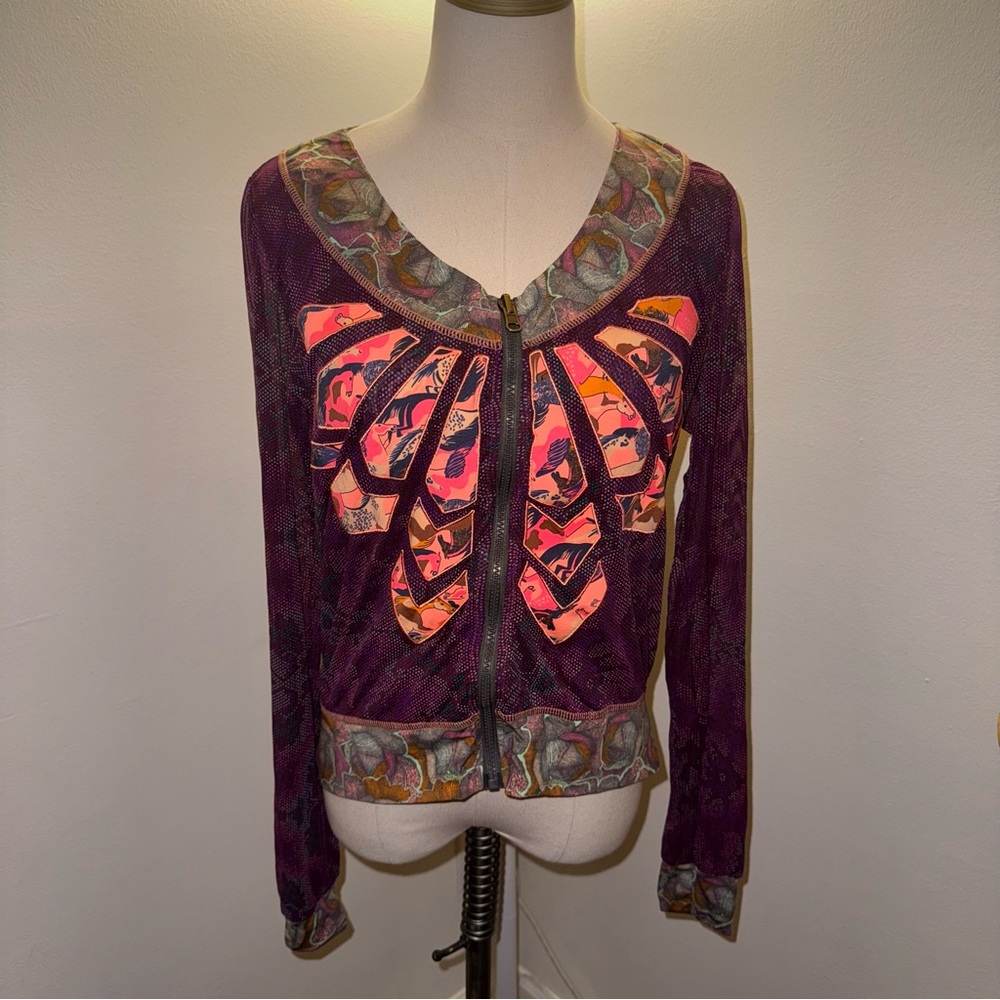 Maaji Purple Butterfly Zip-Front Women's Jacket